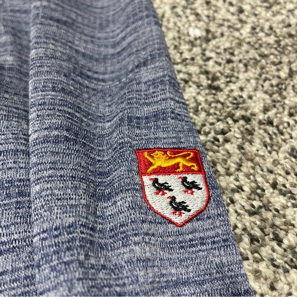 IBKUL Pullover Womens Medium Blue 1/4 Zip Asymmetrical Mock Neck Active UPF 50 - Picture 6 of 10